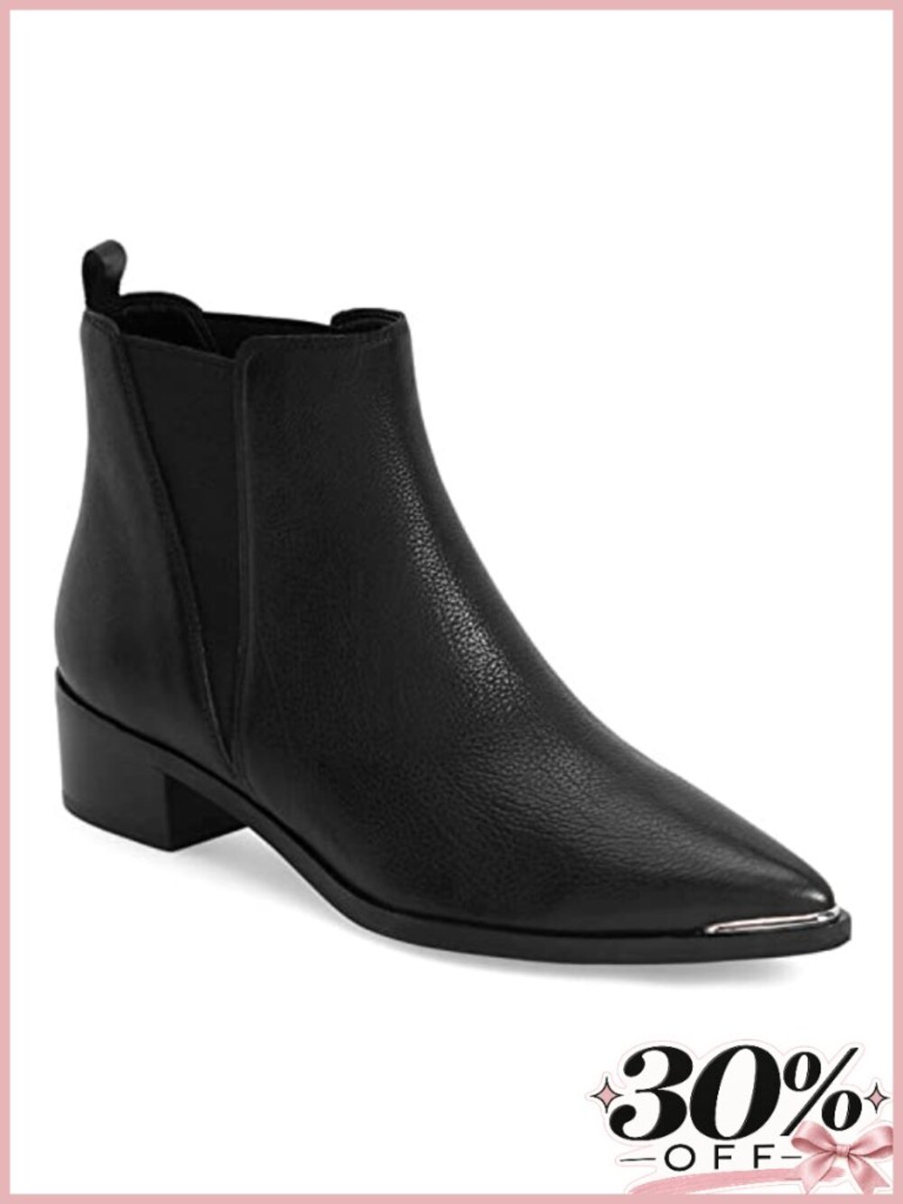 Juliet Holy Women's Chelsea Boots Pointed Toe Chunky Stacked Low Heel Slip On